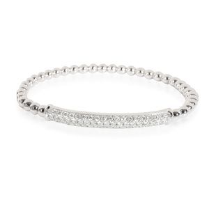 Pave Stretchy Diamond Bead Bracelet in 14K White Gold 1.16 CTW